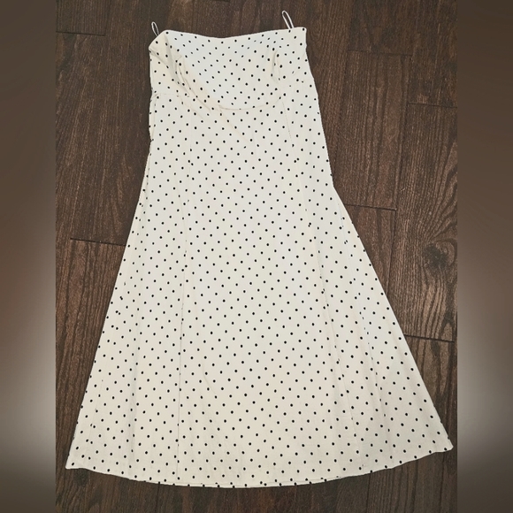 ZARA Polka-dot Strappless A-Line Dress - Picture 2 of 7